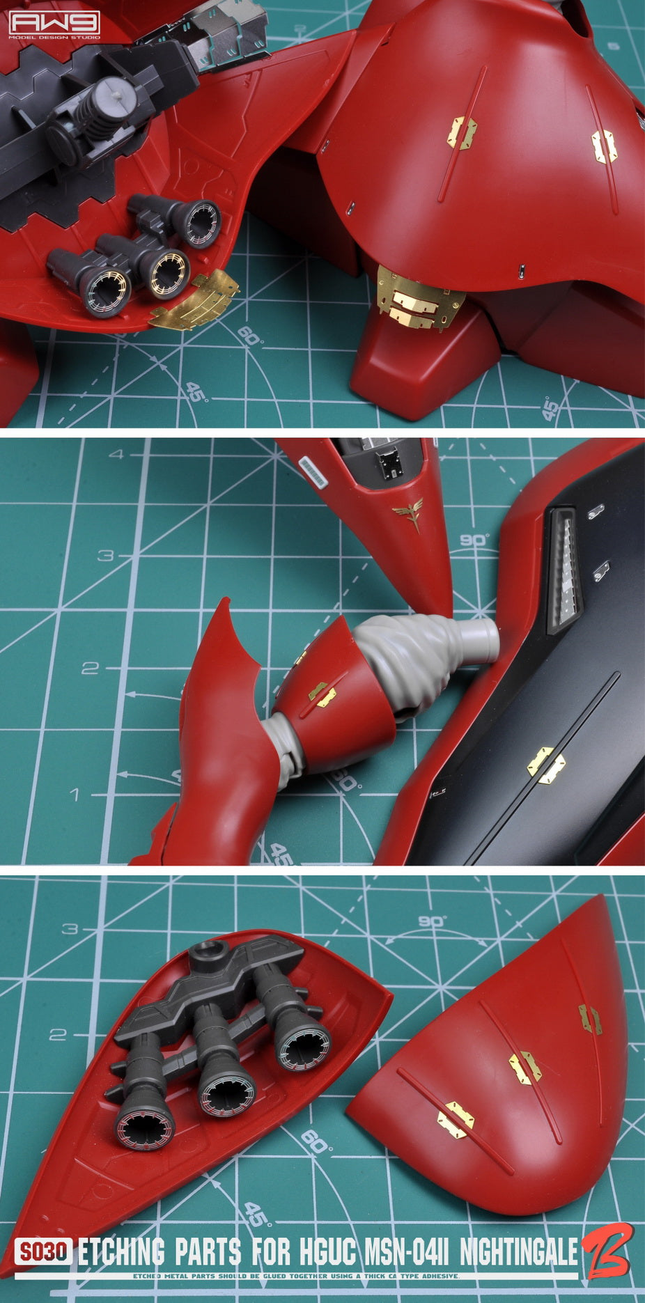 S030 Etching Parts for HGUC MSN-04ii Nightingale Part B