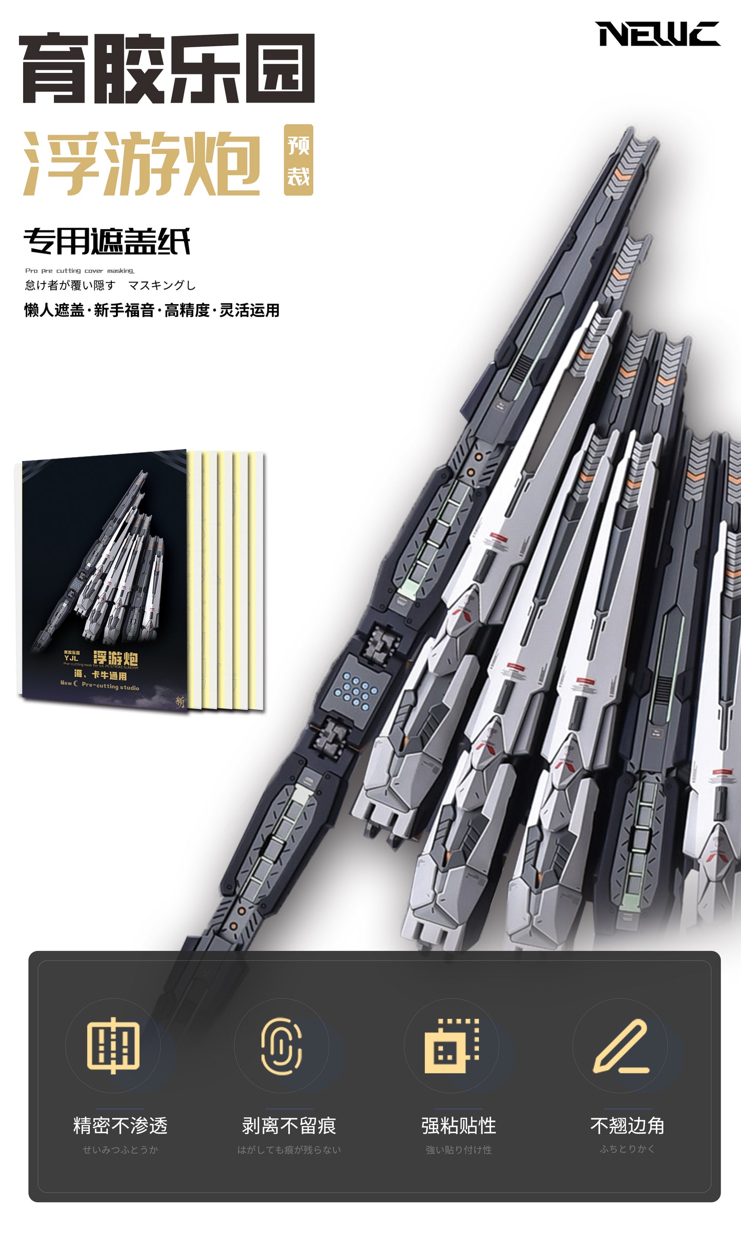 NPC-006 PRECUT MASKING SHEET FOR YJL-MG NU/HI-NU FUNNELS