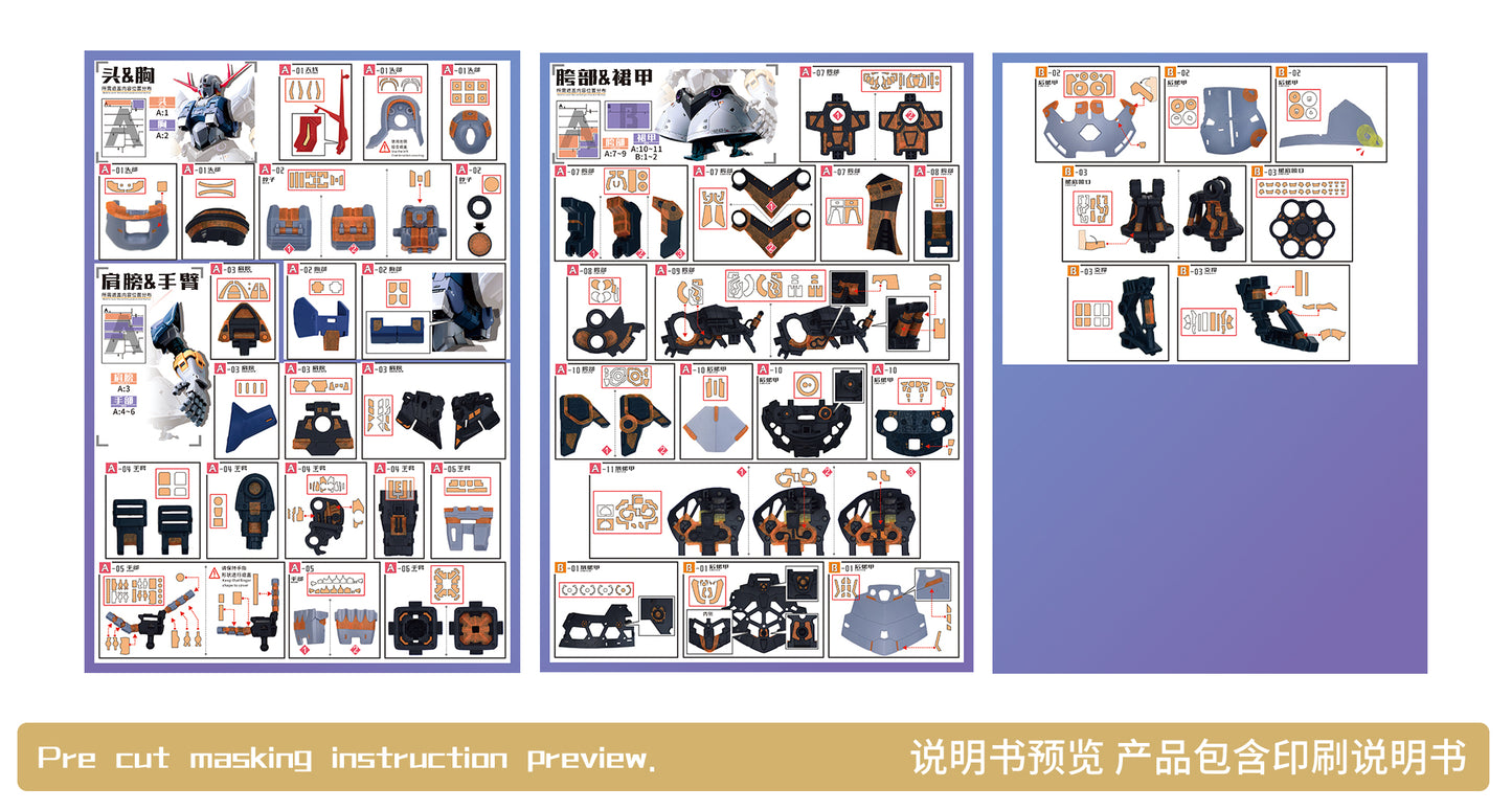 NPC-023 PRECUT MASKING SHEET FOR BANDAI RG ZEONG