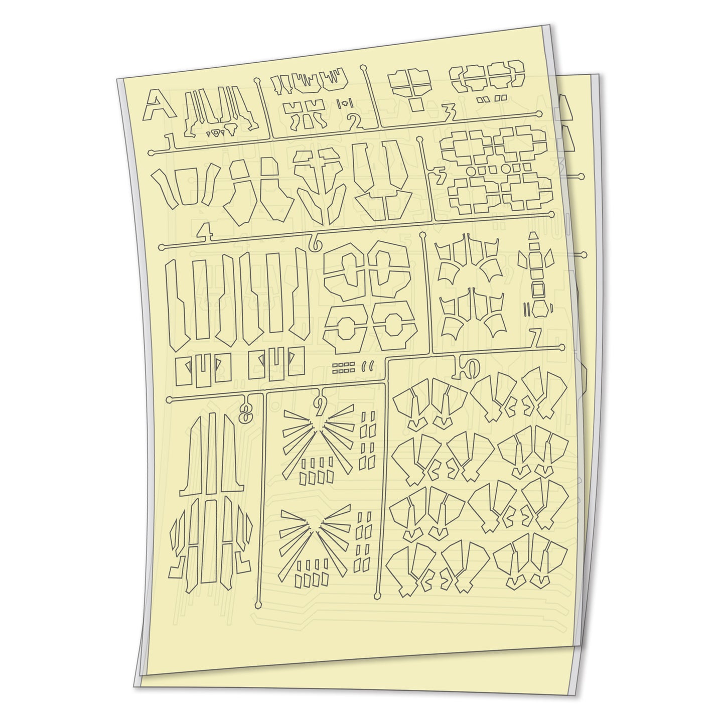 NPC-024 PRECUT MASKING SHEET FOR BANDAI HG MIGHTY STRIKE FREEDOM