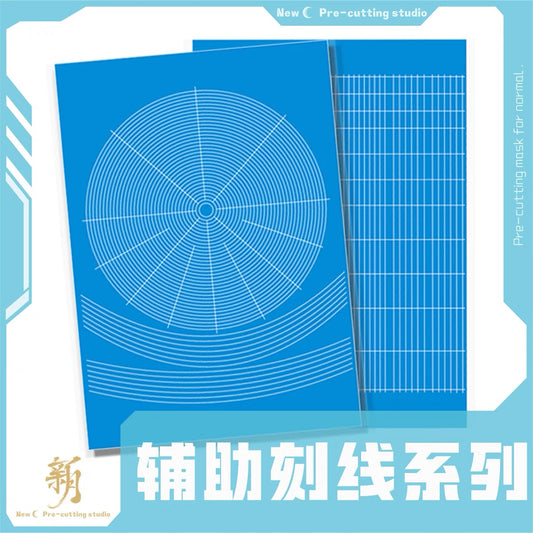 NPG-003 MASKING SHEET - STRIPS + CURVES (1 EACH)