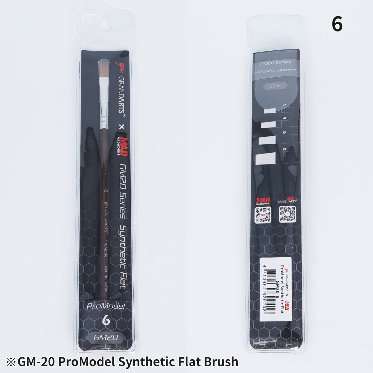 GM-20 GRANDARTSxMADWORKS SYNTHETIC FLAT BRUSHES (4PC SET)