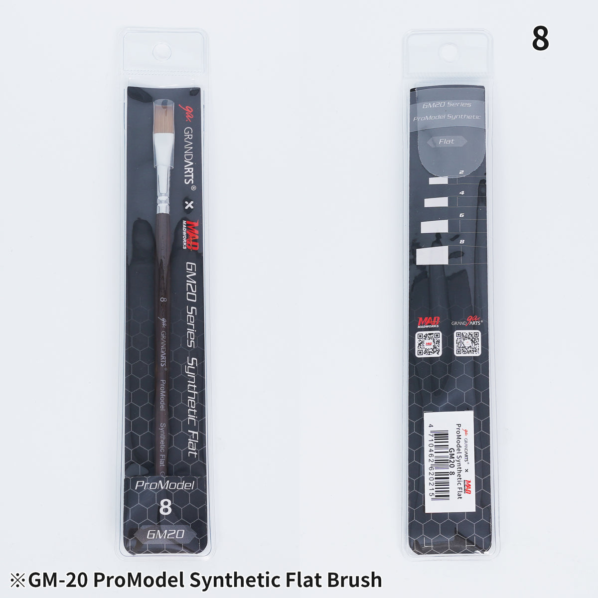 GM-20 GRANDARTSxMADWORKS SYNTHETIC FLAT BRUSHES (4PC SET)