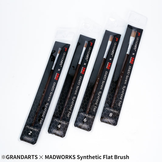 GM-20 GRANDARTSxMADWORKS SYNTHETIC FLAT BRUSHES (4PC SET)