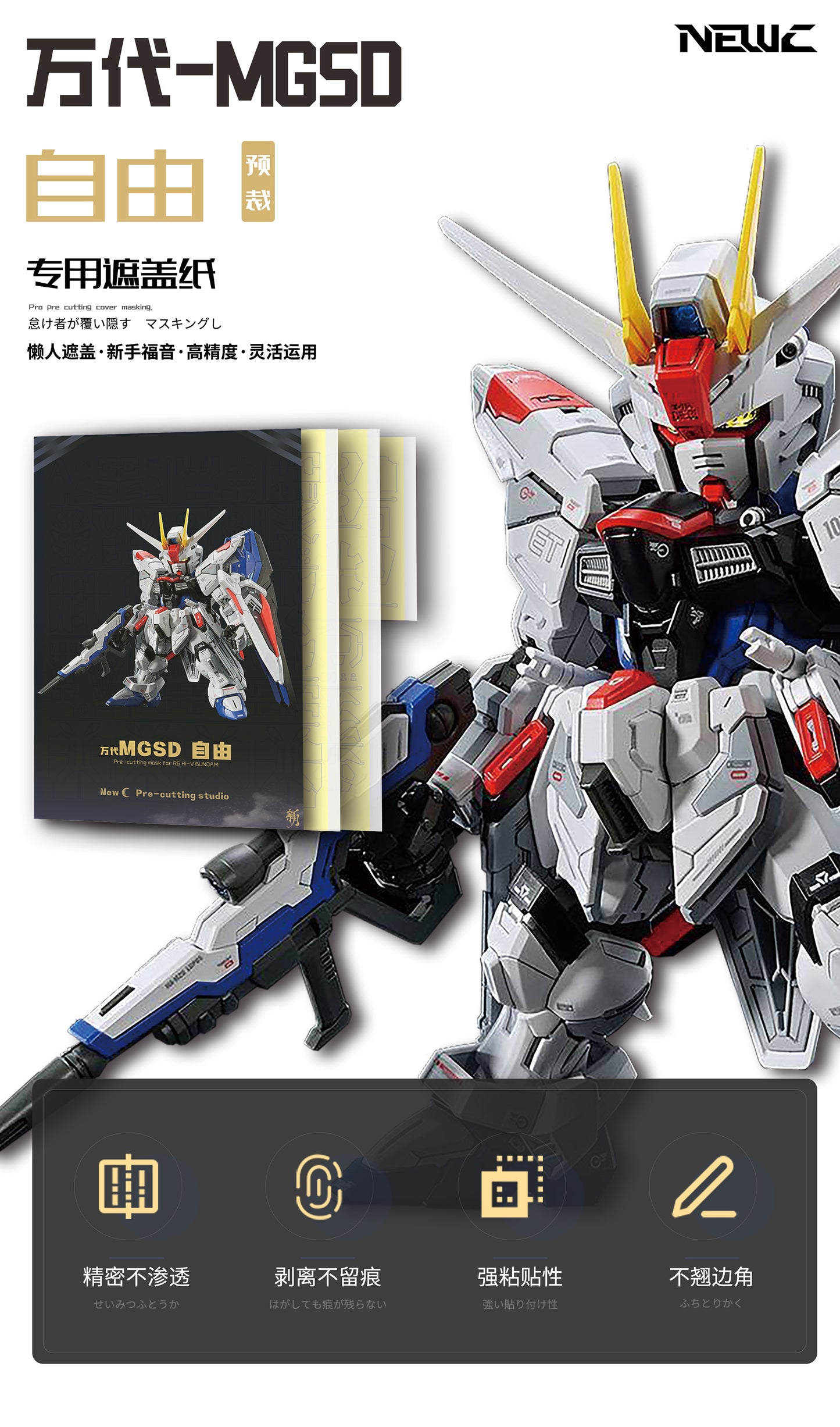 NPC-008 PRECUT MASKING SHEET FOR BANDAI MGSD FREEDOM