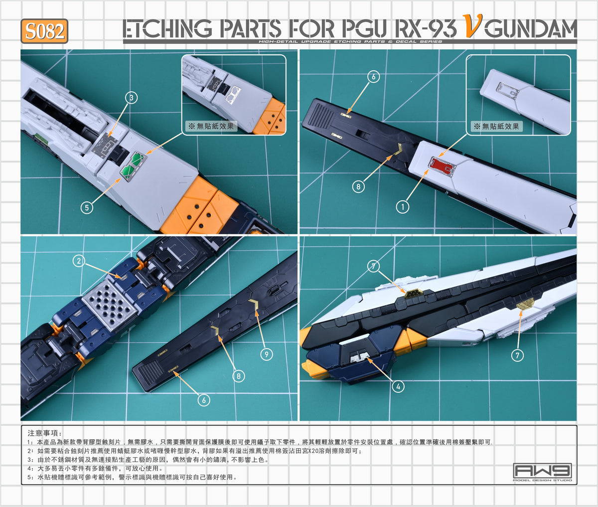 S082 for Fin Funnels of PGU Nu Gundam